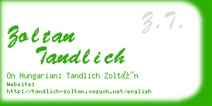 zoltan tandlich business card